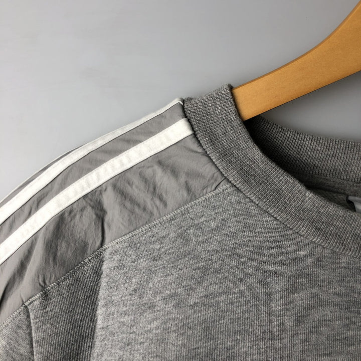 Adidas Trefoil logo sweatshirt, size M, men's cotton gray type Vintage Second Hand