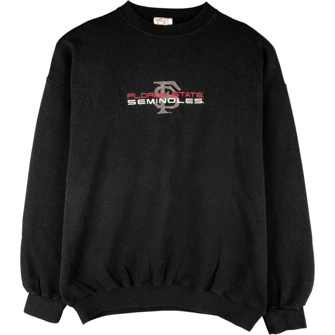 Vintage 90'S Majestic college sweatshirt, made in the USA, size XL, men's cotton black type Vintage Second Hand