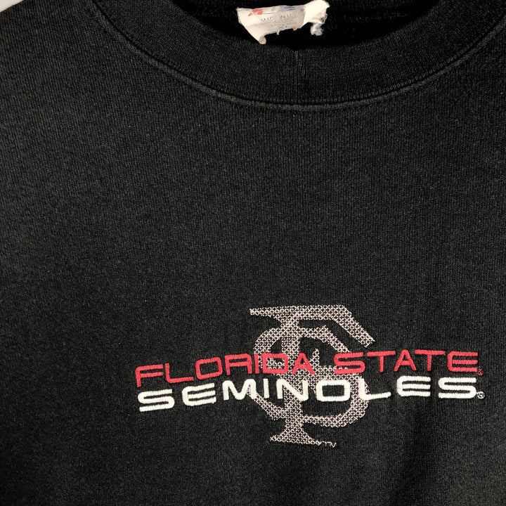 Vintage 90'S Majestic college sweatshirt, made in the USA, size XL, men's cotton black type Vintage Second Hand