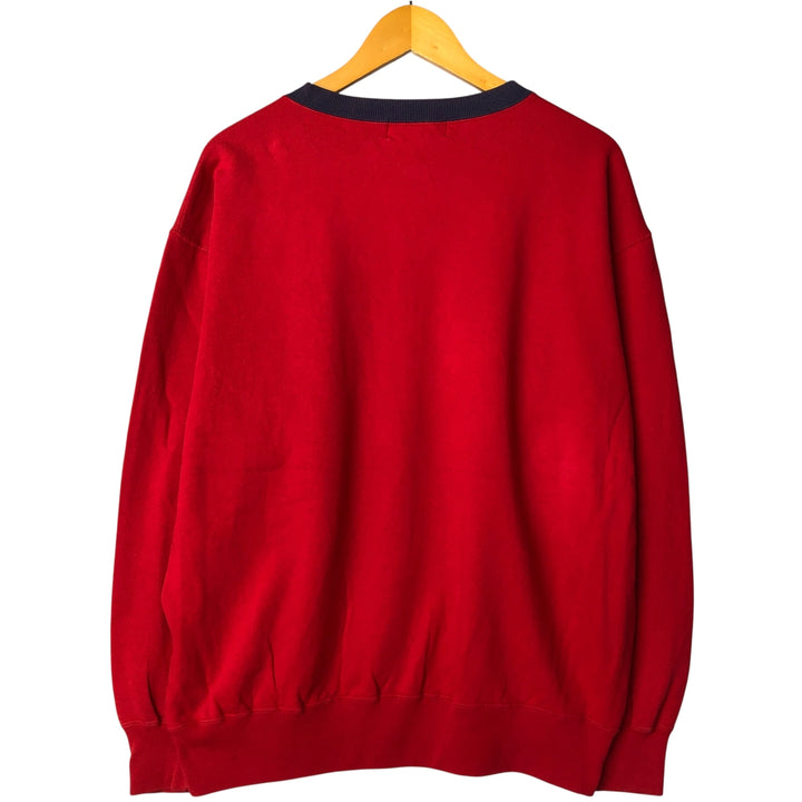 Ralph Lauren One-Point Logo Sweatshirt, Men's Size L cotton red type Vintage Second Hand