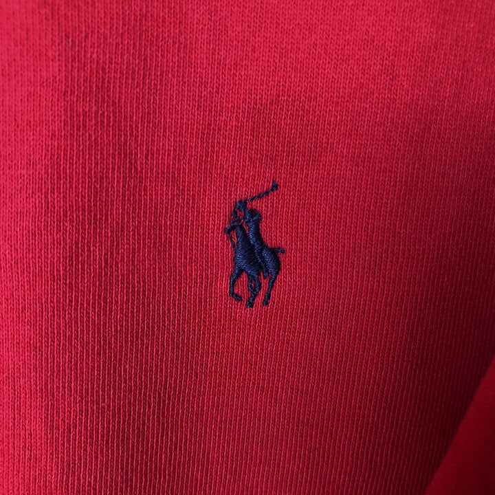 Ralph Lauren One-Point Logo Sweatshirt, Men's Size L cotton red type Vintage Second Hand