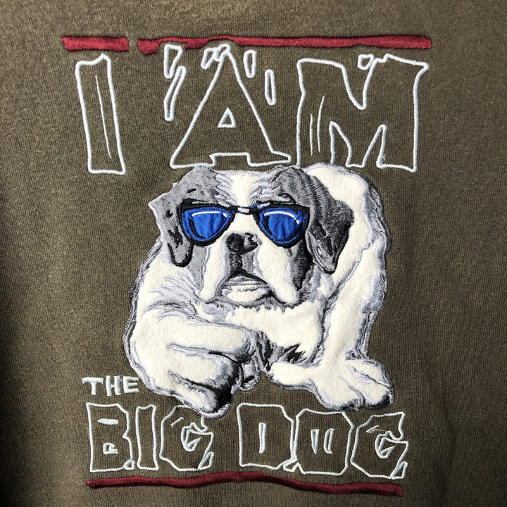 BIG DOGS Dog Print Sweatshirt, Men's Size L cotton Khaki type Vintage Second Hand