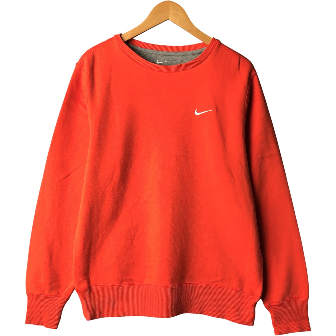 Nike One Point Logo Sweatshirt, Trainer, Men's Size L cotton orange type Vintage Second Hand