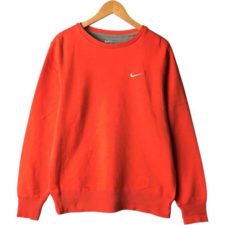 Nike One Point Logo Sweatshirt, Trainer, Men's Size L cotton orange type Vintage Second Hand