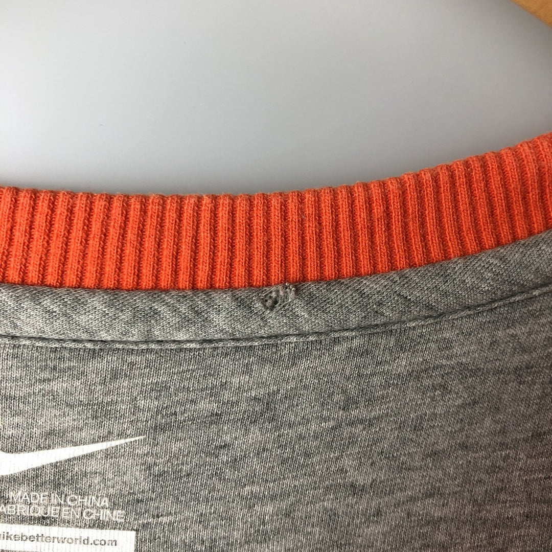 Nike One Point Logo Sweatshirt, Trainer, Men's Size L cotton orange type Vintage Second Hand