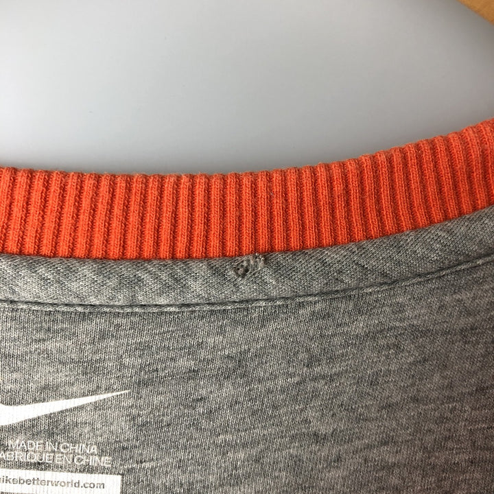 Nike One Point Logo Sweatshirt, Trainer, Men's Size L cotton orange type Vintage Second Hand