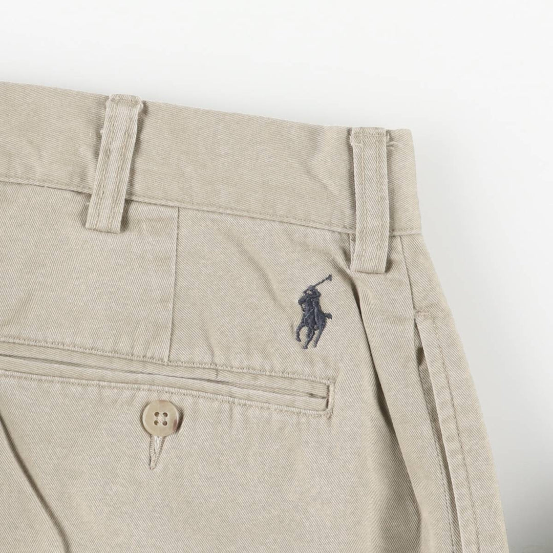 Ralph Lauren POLO by Ralph Lauren ETHAN PANT, two-pleat chino pants, men's size W35 cotton Beige type Vintage Second Hand