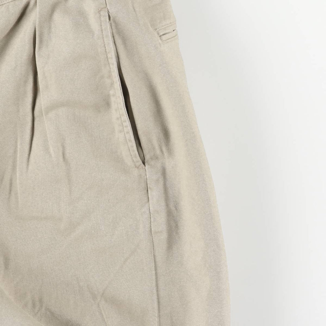 Ralph Lauren POLO by Ralph Lauren ETHAN PANT, two-pleat chino pants, men's size W35 cotton Beige type Vintage Second Hand