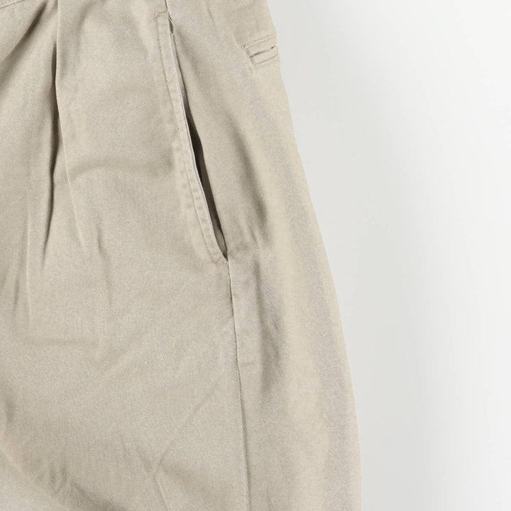 Ralph Lauren POLO by Ralph Lauren ETHAN PANT, two-pleat chino pants, men's size W35 cotton Beige type Vintage Second Hand