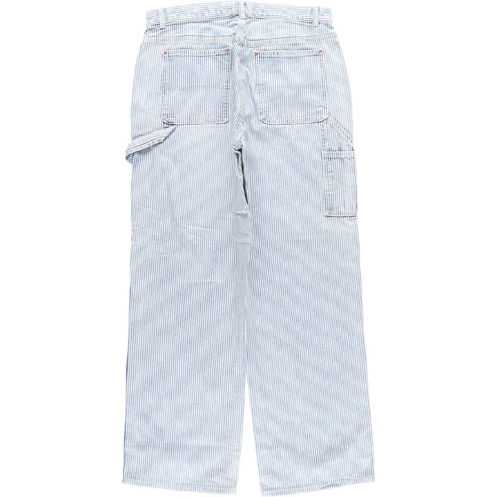 GAP Carpenter Stripe Pattern Denim Painter Pants, Women's XL (W33) cotton blue type Vintage Second Hand