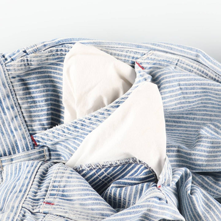 GAP Carpenter Stripe Pattern Denim Painter Pants, Women's XL (W33) cotton blue type Vintage Second Hand