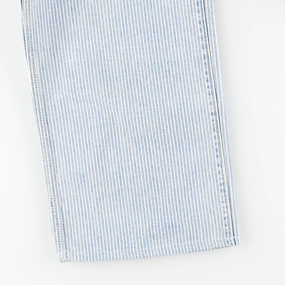 GAP Carpenter Stripe Pattern Denim Painter Pants, Women's XL (W33) cotton blue type Vintage Second Hand