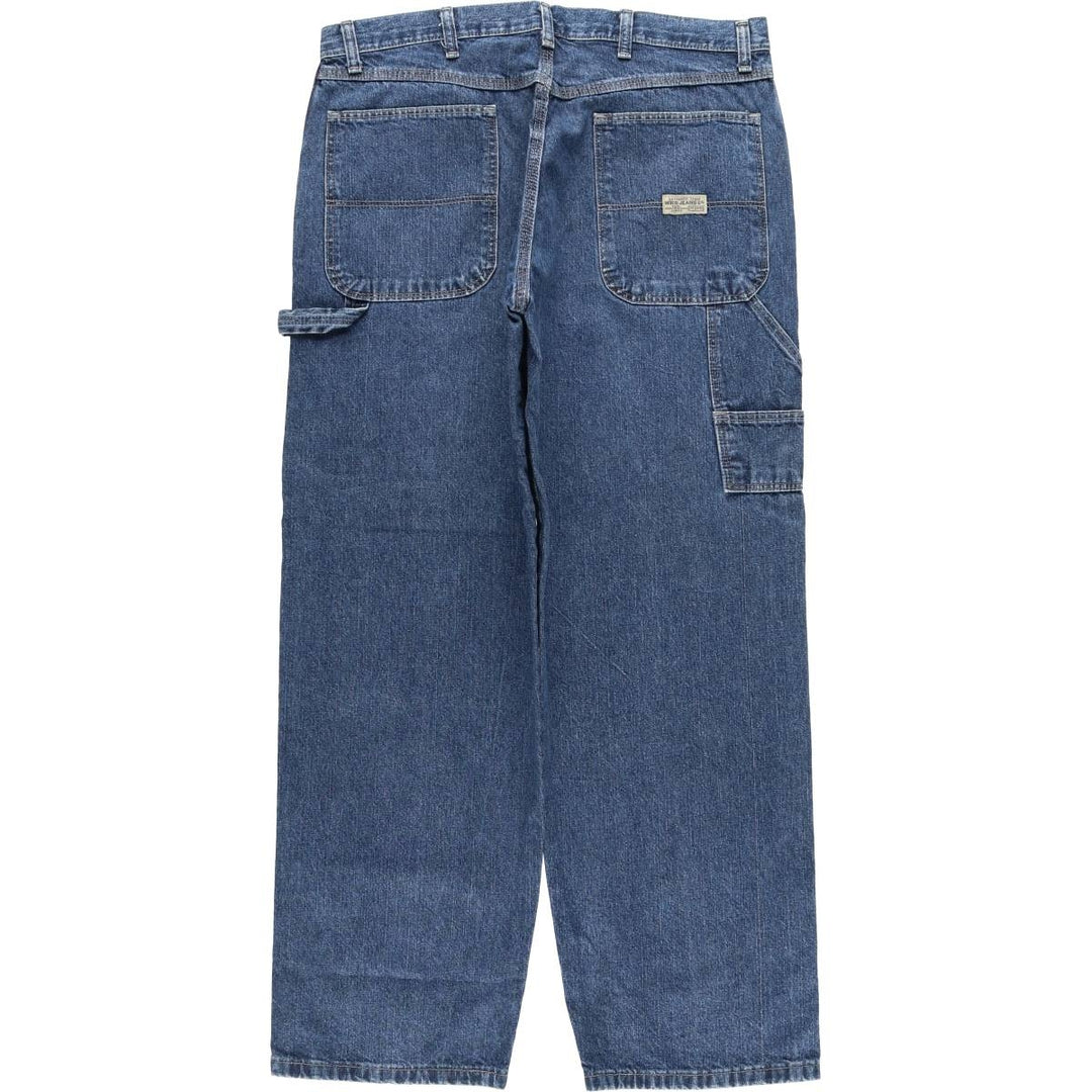 00'S Wrangler Denim Painter Pants Men's W35 cotton blue type Vintage Second Hand