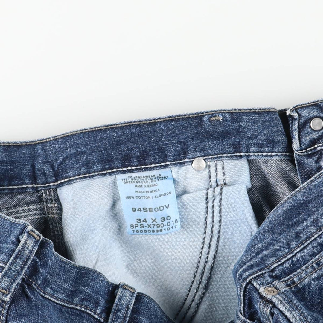 00'S Wrangler Denim Painter Pants Men's W35 cotton blue type Vintage Second Hand