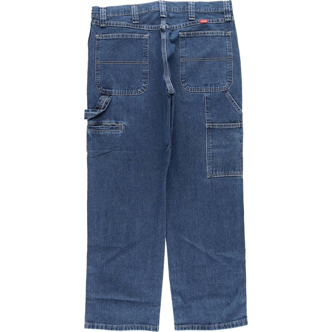 00'S Wrangler Denim Painter Pants Men's W35 cotton blue type Vintage Second Hand