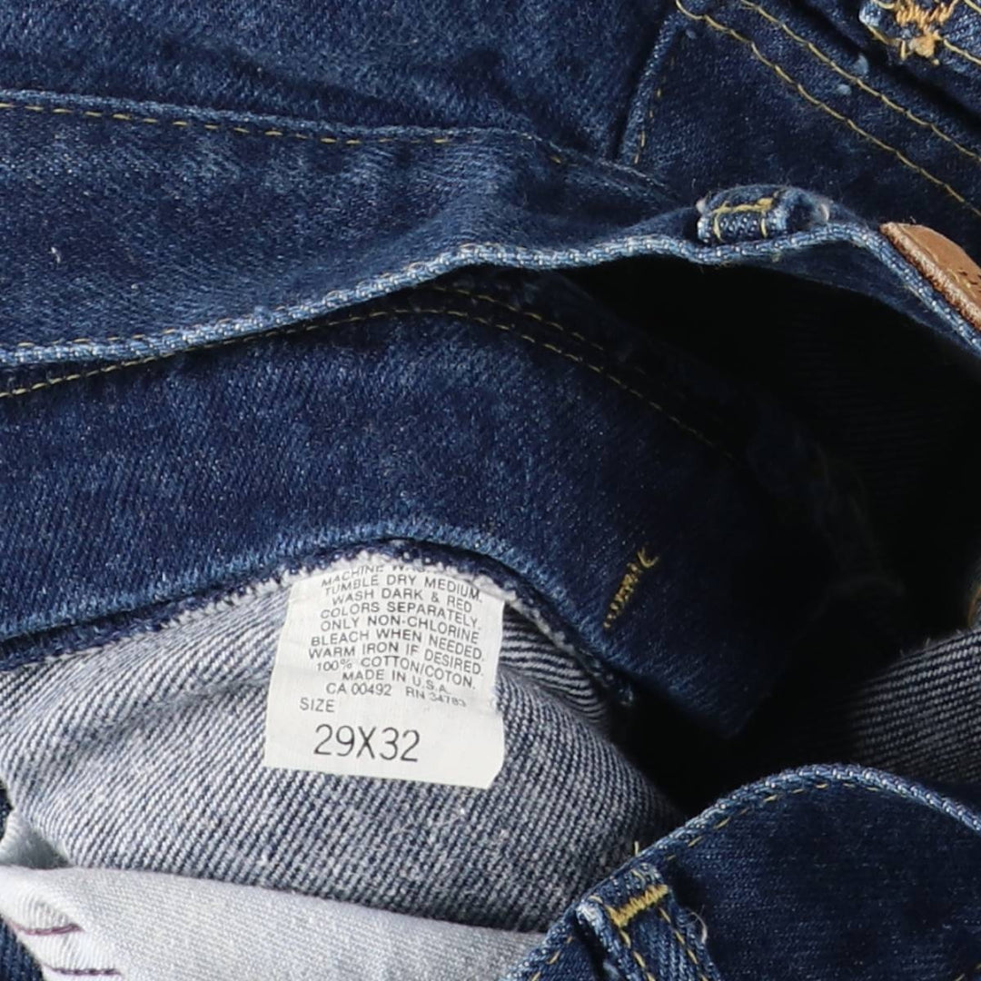 Lee RIDERS Riders Straight Denim Pants, Made in USA, Women's Size L (W27) cotton blue type Vintage Second Hand