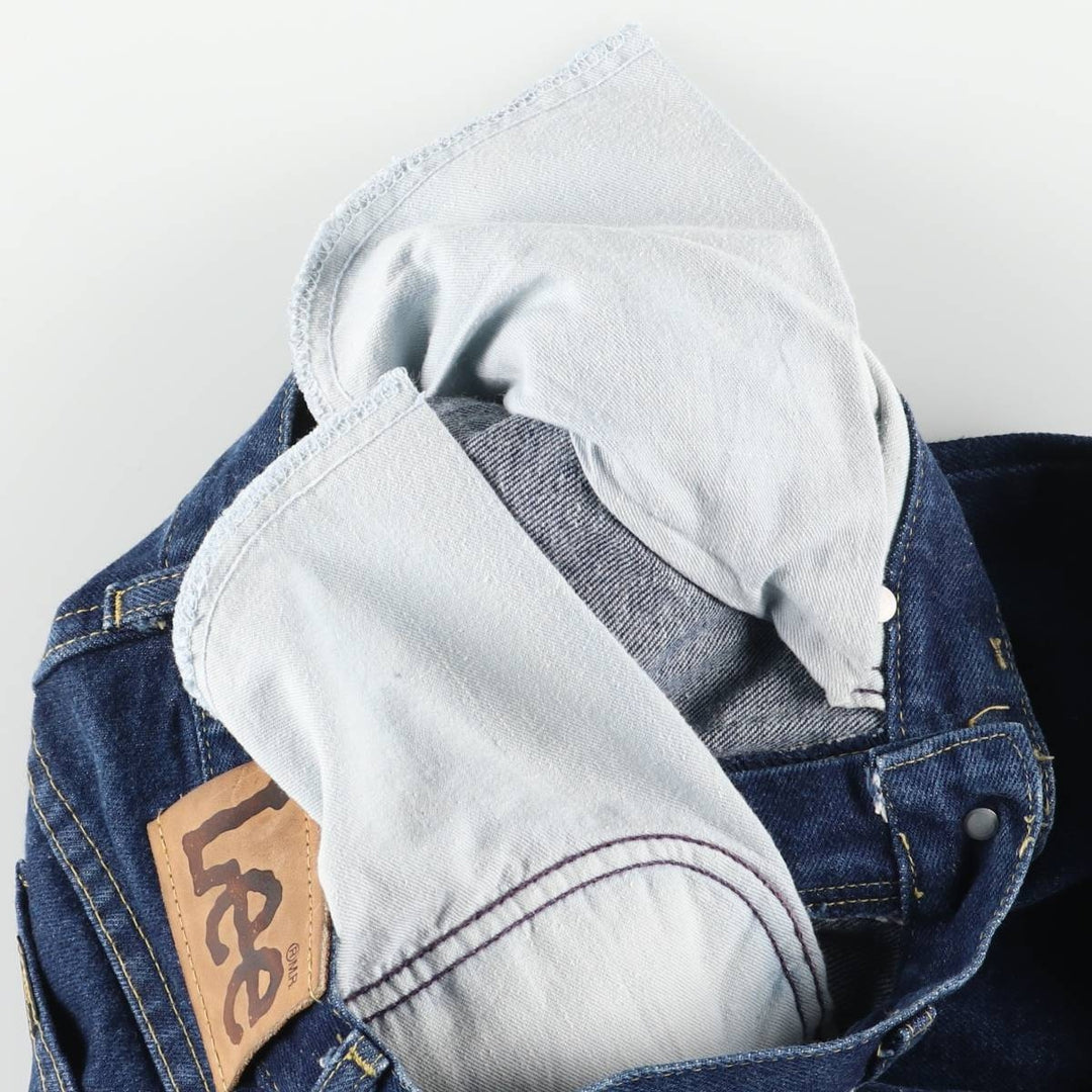 Lee RIDERS Riders Straight Denim Pants, Made in USA, Women's Size L (W27) cotton blue type Vintage Second Hand