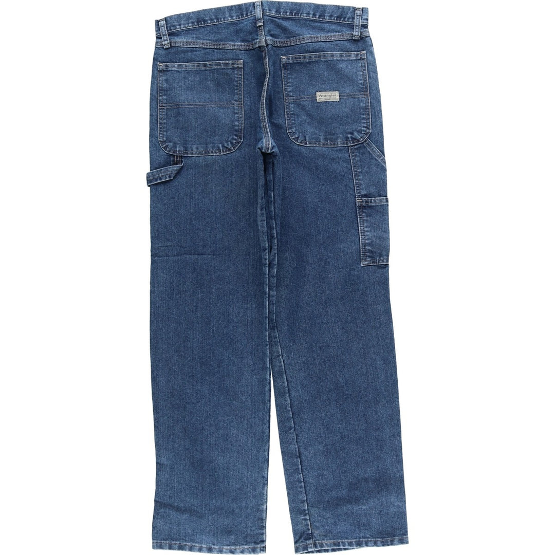 00'S Wrangler CARPENTER denim painter pants for men, equivalent to W34 cotton blue type Vintage Second Hand