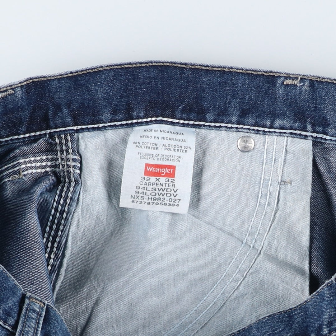 00'S Wrangler CARPENTER denim painter pants for men, equivalent to W34 cotton blue type Vintage Second Hand