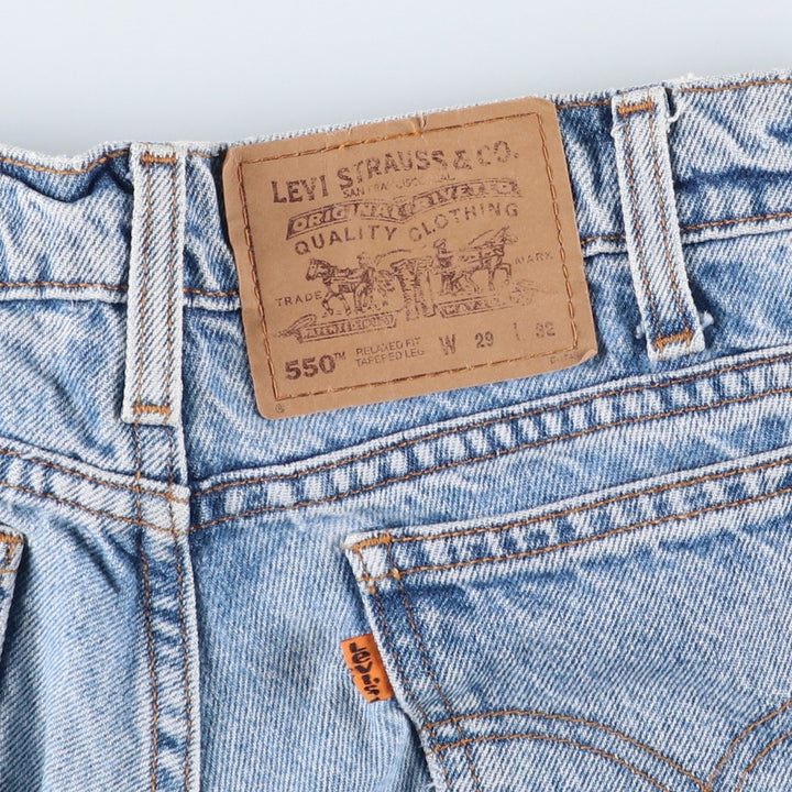 Levi's 550 Relaxed Fit Tapered Leg Denim Pants, Men's Size W29 cotton blue type Vintage Second Hand