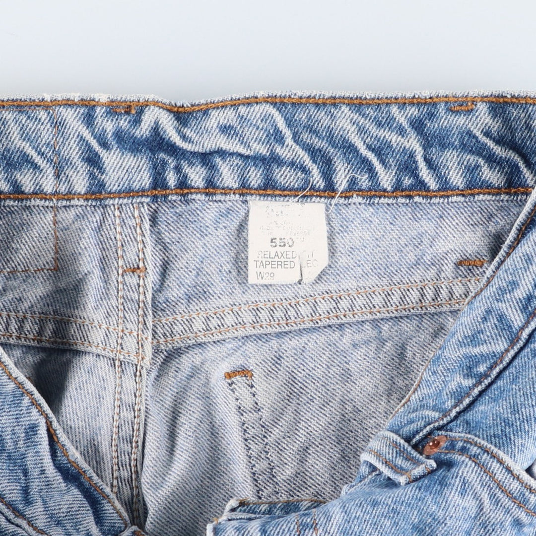 Levi's 550 Relaxed Fit Tapered Leg Denim Pants, Men's Size W29 cotton blue type Vintage Second Hand