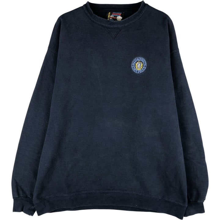 Vintage 90'S SOFFE Heavy Cotton Sweatshirt, Made in USA, Men's Size XL cotton navy blue type Vintage Second Hand