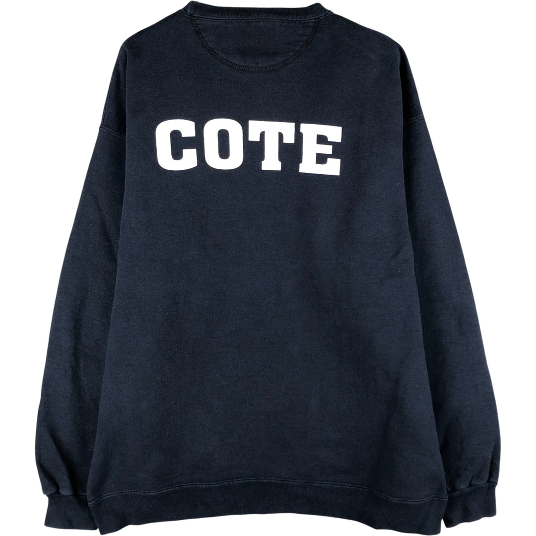 Vintage 90'S SOFFE Heavy Cotton Sweatshirt, Made in USA, Men's Size XL cotton navy blue type Vintage Second Hand