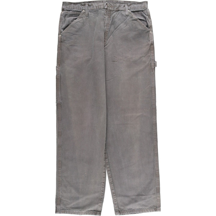 00'S Wrangler CARPENTER denim painter pants for men, equivalent to W34 cotton Khaki type Vintage Second Hand