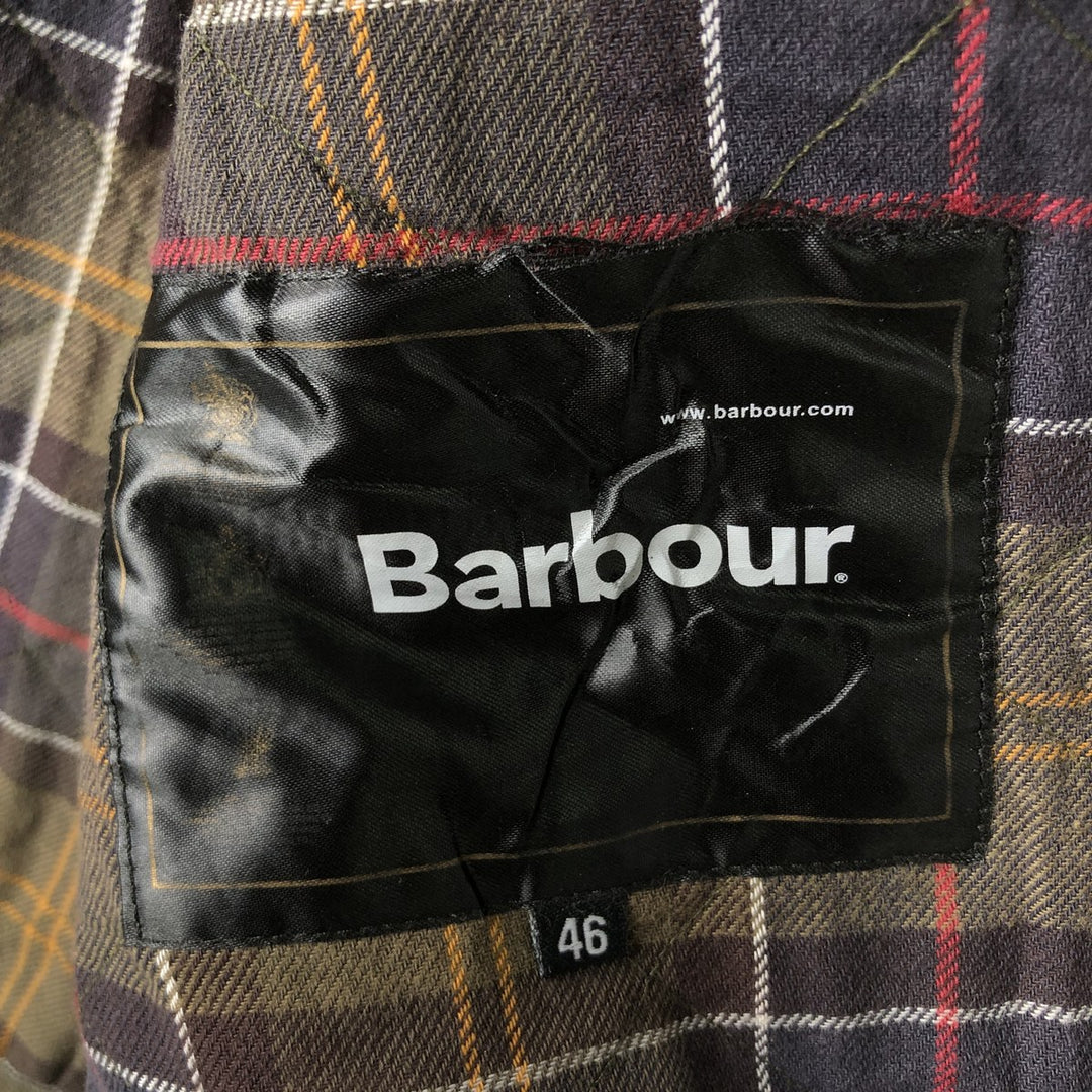 Barbour padded quilted vest, size 46, men's XL polyamide Khaki type sage green Vintage Second Hand