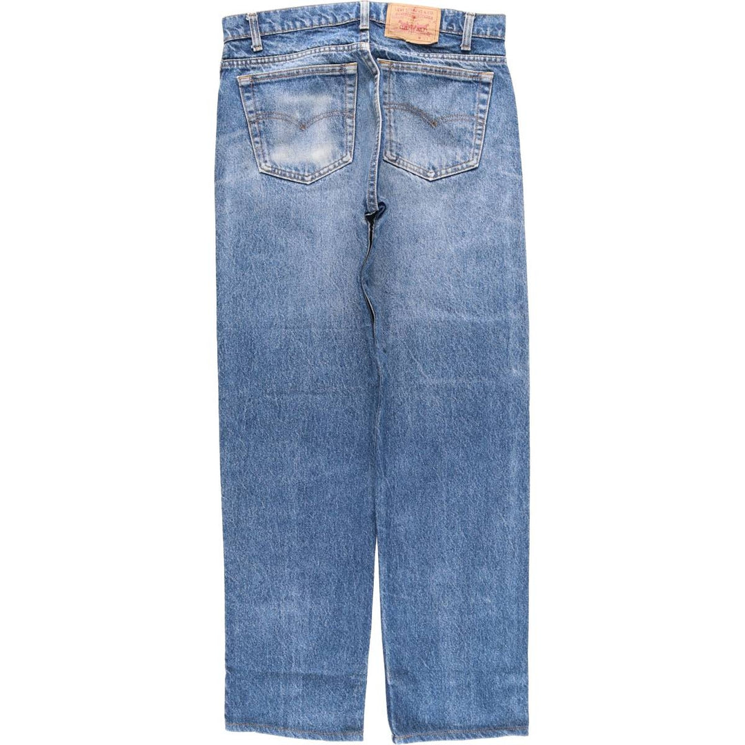 90'S Levi's 505-0216 Tapered Denim Pants, Made in USA, Men's, Size W33, Vintage cotton blue type Vintage Second Hand