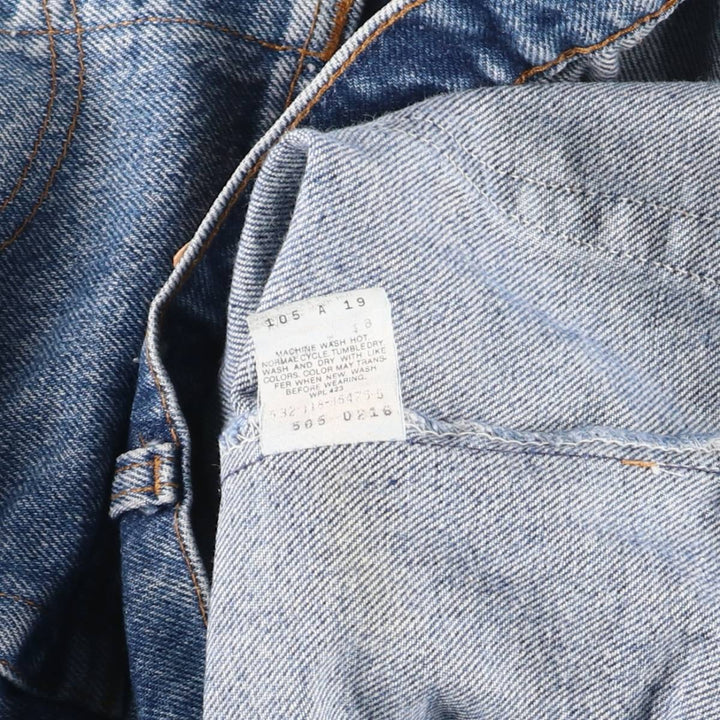 90'S Levi's 505-0216 Tapered Denim Pants, Made in USA, Men's, Size W33, Vintage cotton blue type Vintage Second Hand