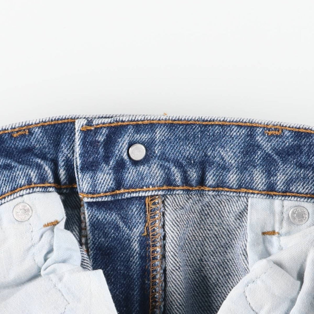 90'S Levi's 505-0216 Tapered Denim Pants, Made in USA, Men's, Size W33, Vintage cotton blue type Vintage Second Hand