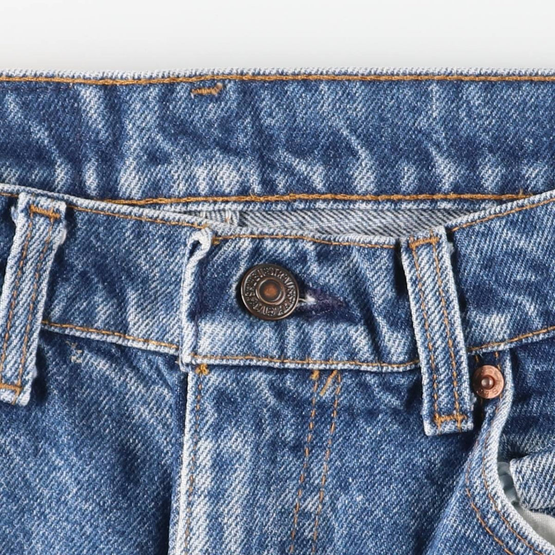 90'S Levi's 505-0216 Tapered Denim Pants, Made in USA, Men's, Size W33, Vintage cotton blue type Vintage Second Hand