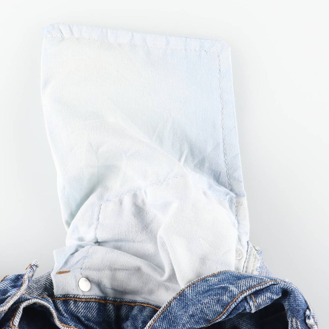 90'S Levi's 505-0216 Tapered Denim Pants, Made in USA, Men's, Size W33, Vintage cotton blue type Vintage Second Hand