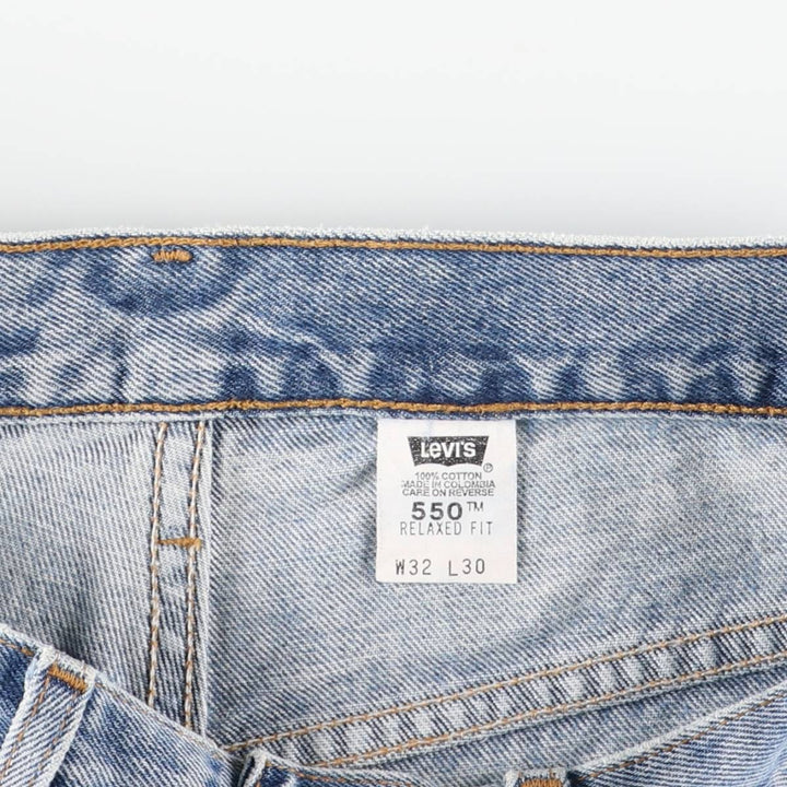 90'S Levi's 550 Relaxed Fit Tapered Denim Pants Men's W32 Vintage cotton Blue type light blue Vintage Second Hand