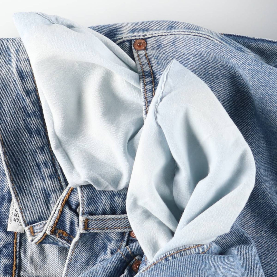 90'S Levi's 550 Relaxed Fit Tapered Denim Pants Men's W32 Vintage cotton Blue type light blue Vintage Second Hand