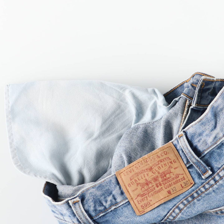 90'S Levi's 550 Relaxed Fit Tapered Denim Pants Men's W32 Vintage cotton Blue type light blue Vintage Second Hand
