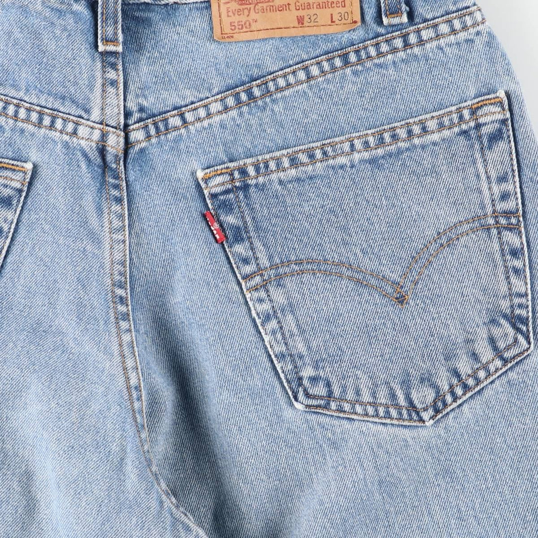 90'S Levi's 550 Relaxed Fit Tapered Denim Pants Men's W32 Vintage cotton Blue type light blue Vintage Second Hand