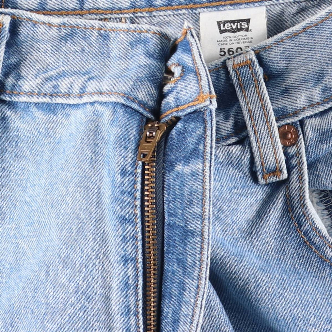 00'S Levi's 560 LOOSE FIT TAPERED LEG tapered denim pants for men, size w33 cotton Blue type light blue Vintage Second Hand