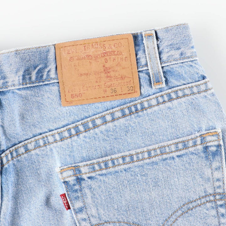 2000'S Levi's 550 Relaxed Fit Tapered Denim Pants, Men's Size 36 cotton Blue type light blue Vintage Second Hand