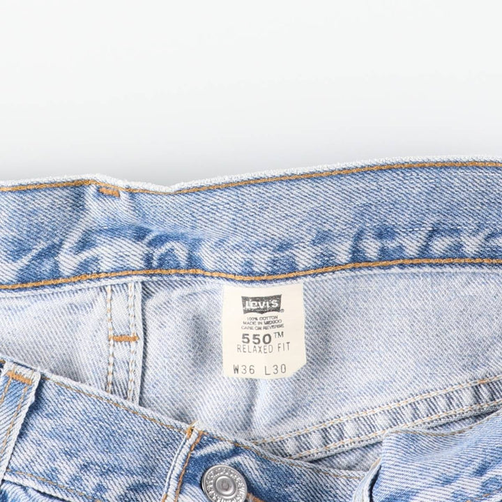 2000'S Levi's 550 Relaxed Fit Tapered Denim Pants, Men's Size 36 cotton Blue type light blue Vintage Second Hand