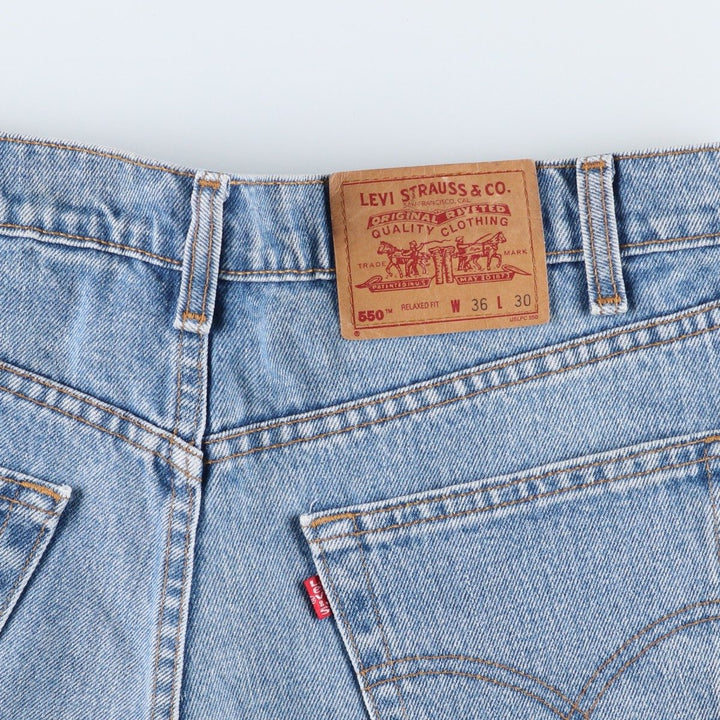 90'S Levi's 550-4891 Relaxed Fit Tapered Denim Pants, Made in Canada, Men's Size 36, Vintage cotton blue type Vintage Second Hand
