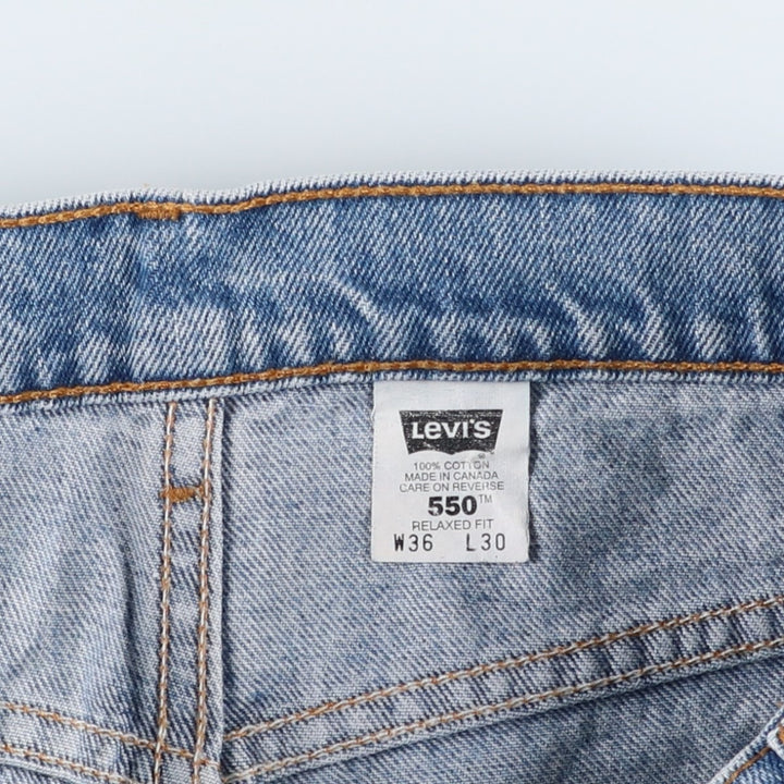 90'S Levi's 550-4891 Relaxed Fit Tapered Denim Pants, Made in Canada, Men's Size 36, Vintage cotton blue type Vintage Second Hand