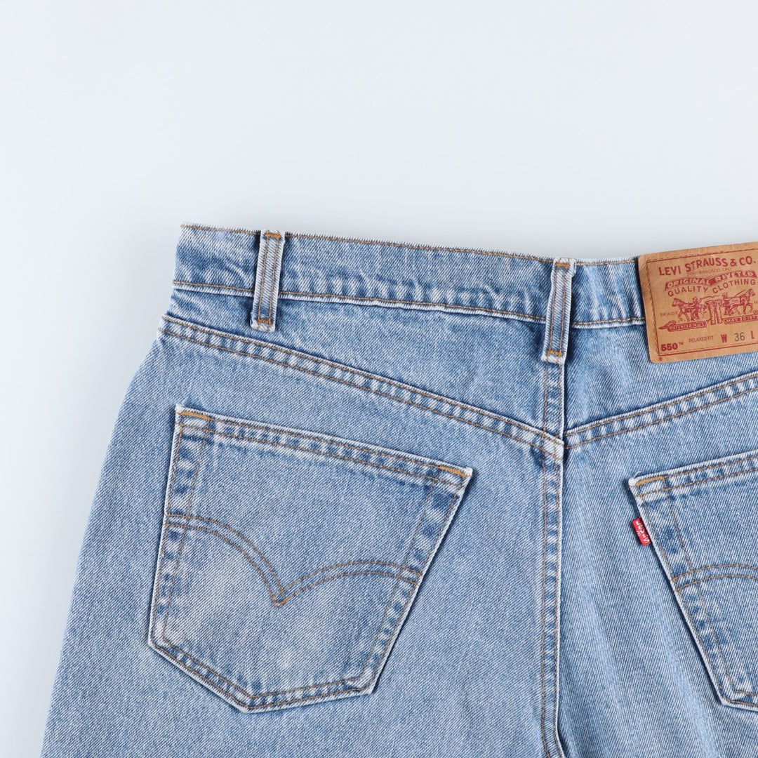 90'S Levi's 550-4891 Relaxed Fit Tapered Denim Pants, Made in Canada, Men's Size 36, Vintage cotton blue type Vintage Second Hand