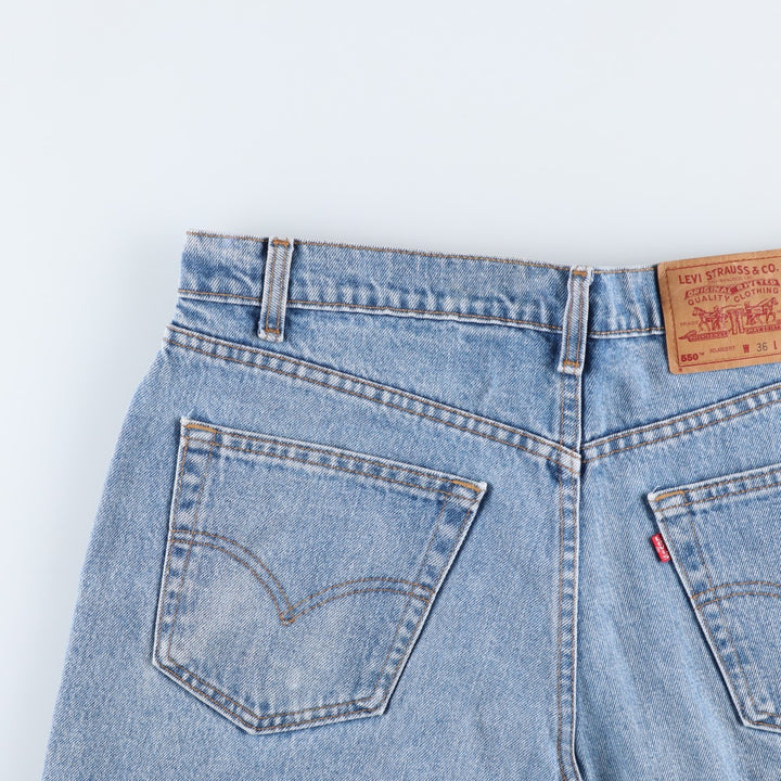 90'S Levi's 550-4891 Relaxed Fit Tapered Denim Pants, Made in Canada, Men's Size 36, Vintage cotton blue type Vintage Second Hand