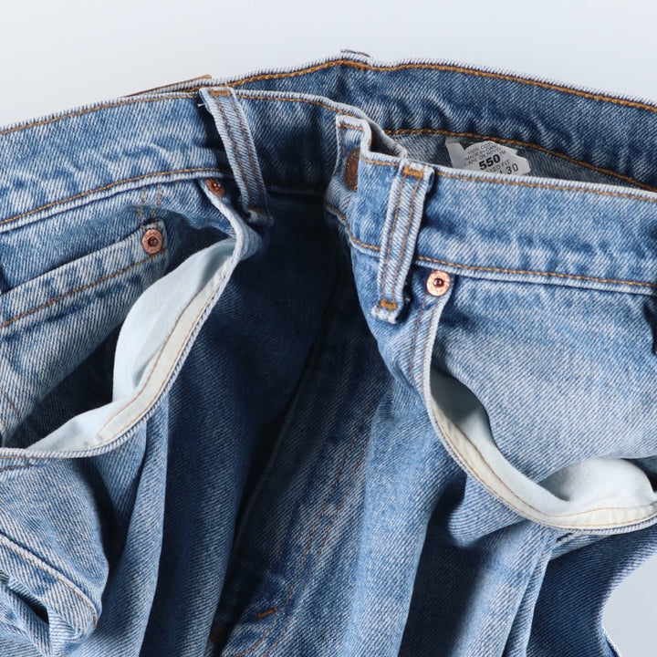 90'S Levi's 550-4891 Relaxed Fit Tapered Denim Pants, Made in Canada, Men's Size 36, Vintage cotton blue type Vintage Second Hand