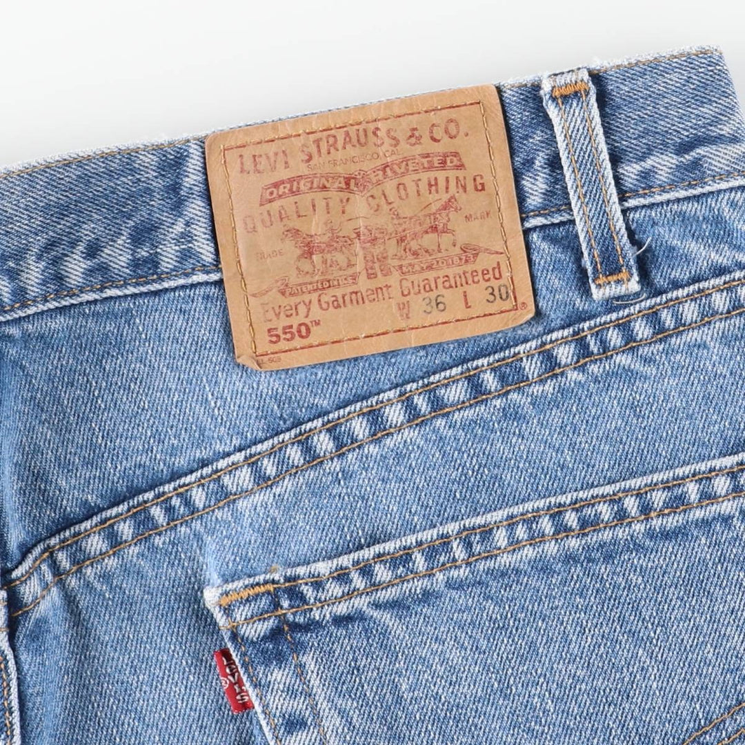 2000'S Levi's 550 Relaxed Fit Tapered Denim Pants, Men's Size 36 cotton Blue type light blue Vintage Second Hand