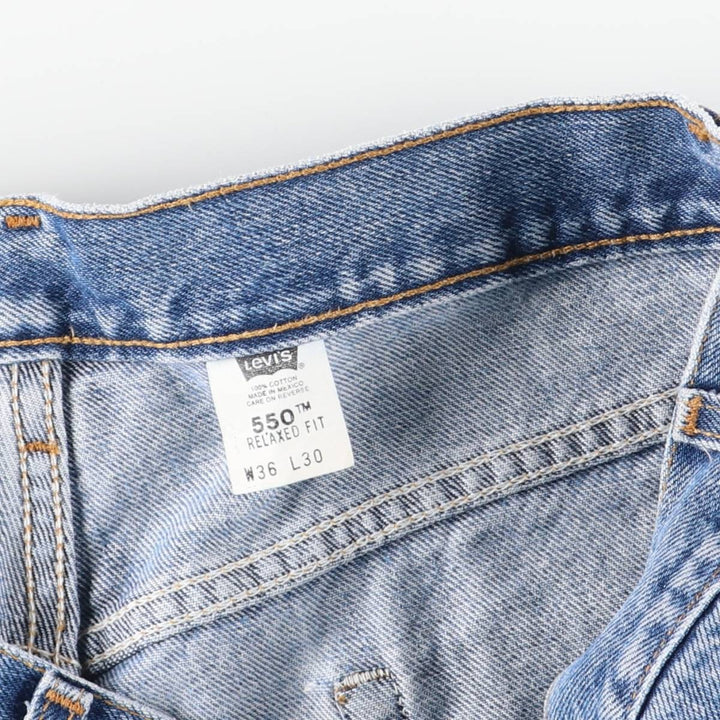 2000'S Levi's 550 Relaxed Fit Tapered Denim Pants, Men's Size 36 cotton Blue type light blue Vintage Second Hand