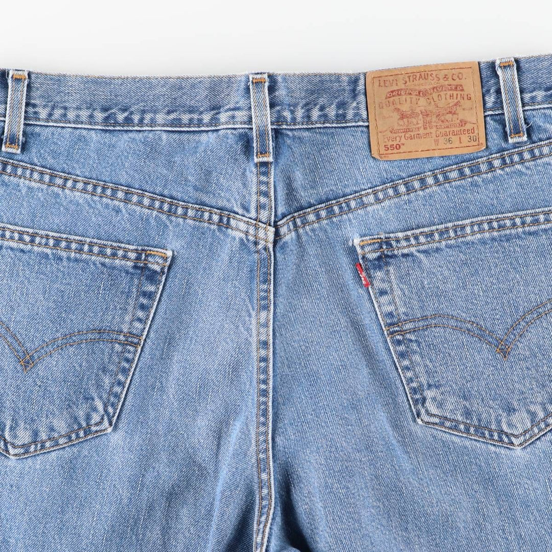 2000'S Levi's 550 Relaxed Fit Tapered Denim Pants, Men's Size 36 cotton Blue type light blue Vintage Second Hand