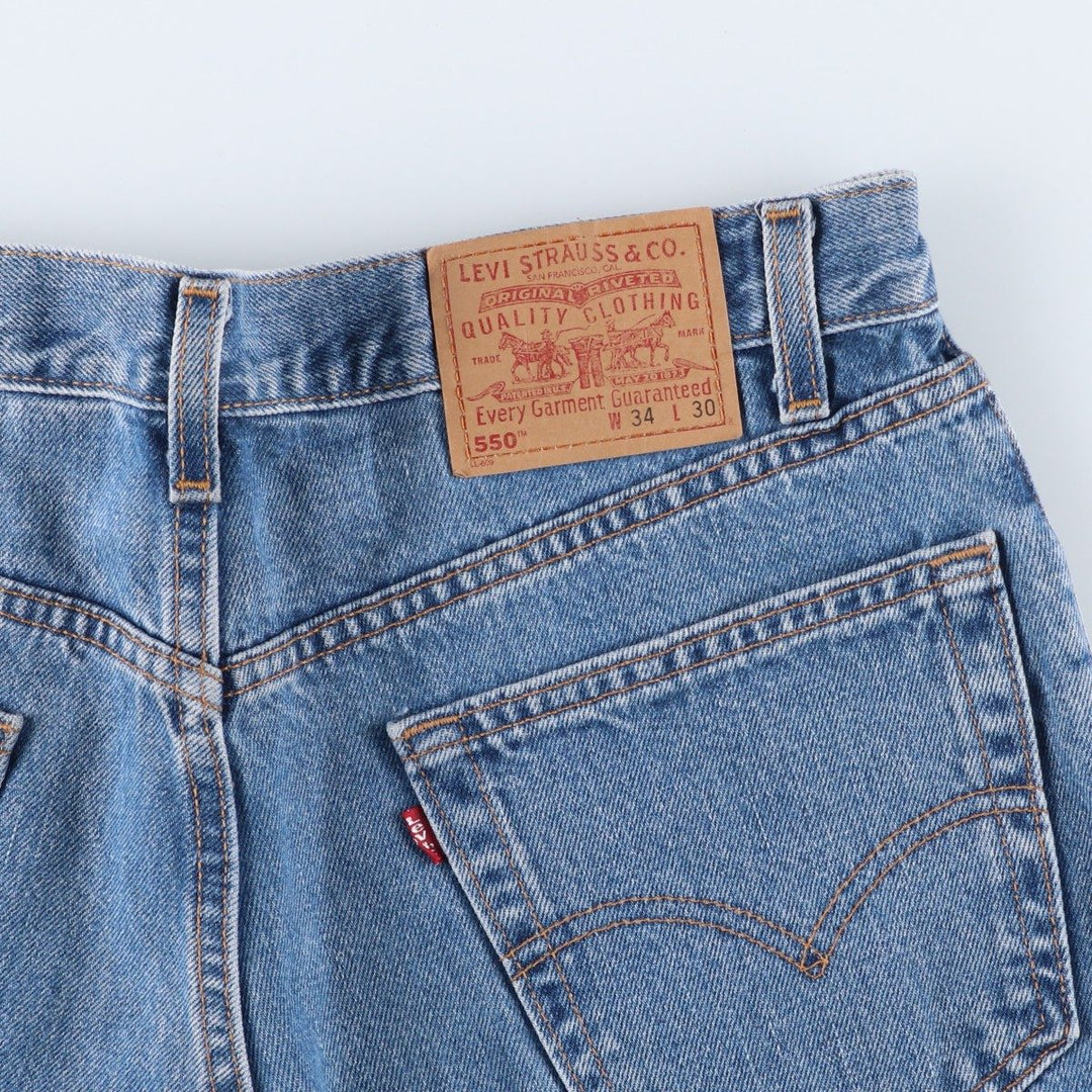 00'S Levi's 550 Relaxed Fit Tapered Denim Pants Made in USA Men's W33 cotton blue type Vintage Second Hand